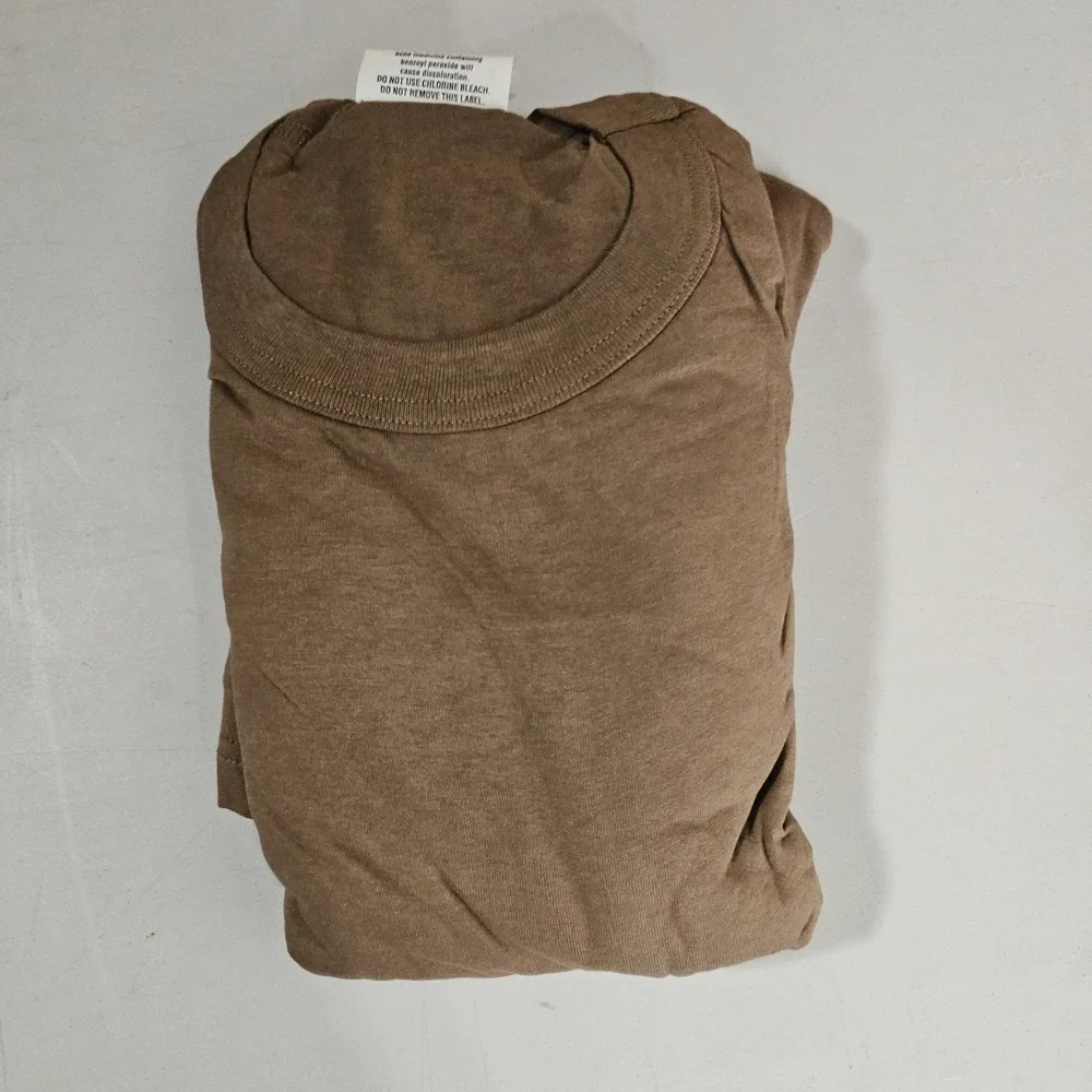 Vintage 90s Unicor Under Shirt 3 Pack Sz Large Brown Plain NEW NOS DOJ DPSC